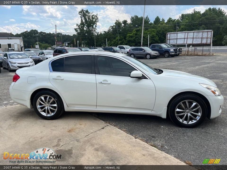 2007 Infiniti G 35 x Sedan Ivory Pearl / Stone Gray Photo #12