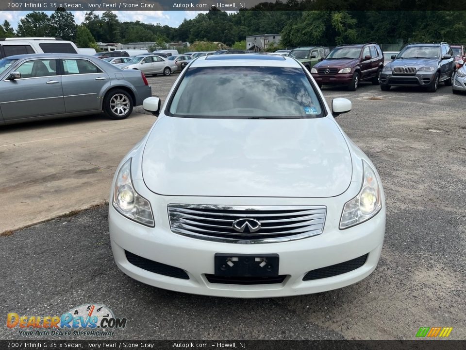 2007 Infiniti G 35 x Sedan Ivory Pearl / Stone Gray Photo #16