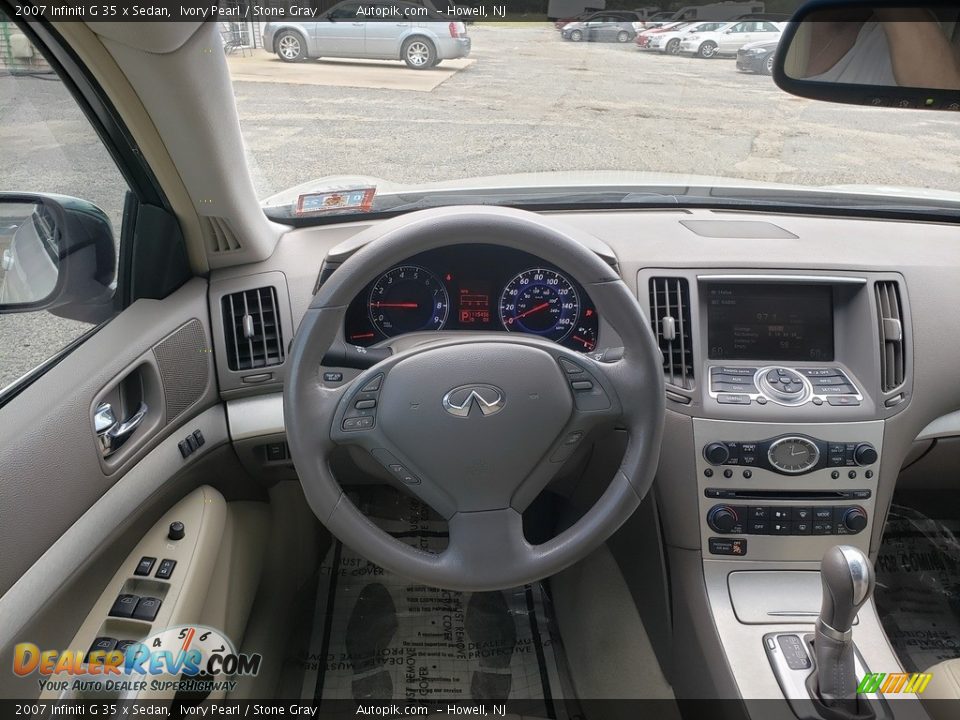 2007 Infiniti G 35 x Sedan Ivory Pearl / Stone Gray Photo #22