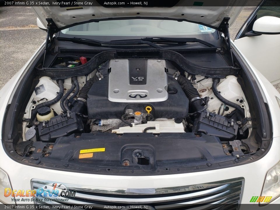 2007 Infiniti G 35 x Sedan Ivory Pearl / Stone Gray Photo #29