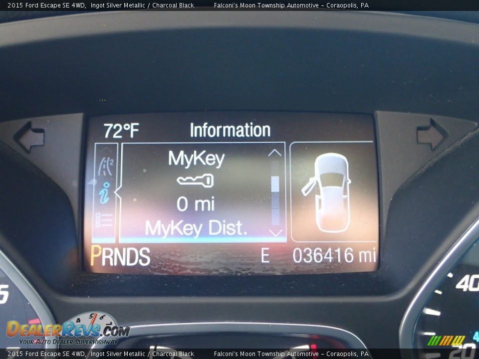2015 Ford Escape SE 4WD Ingot Silver Metallic / Charcoal Black Photo #28