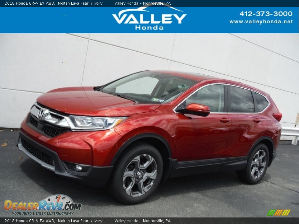 2018 Honda CR-V EX AWD Molten Lava Pearl / Ivory Photo #1