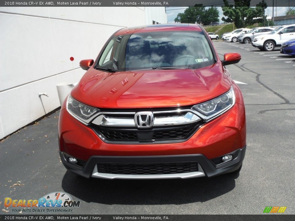 2018 Honda CR-V EX AWD Molten Lava Pearl / Ivory Photo #5