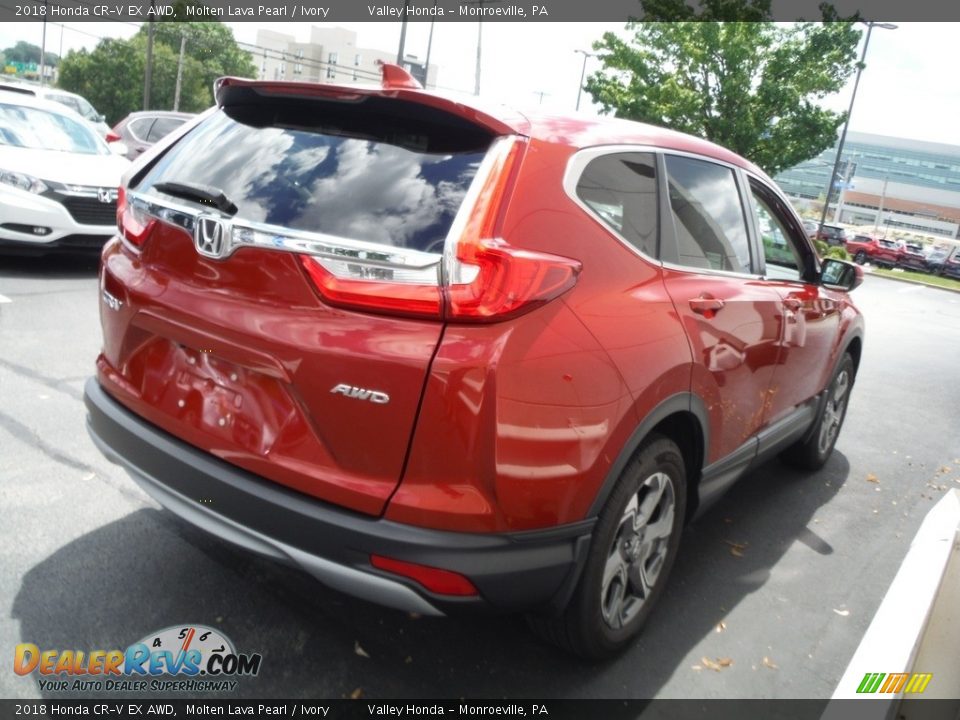 2018 Honda CR-V EX AWD Molten Lava Pearl / Ivory Photo #7