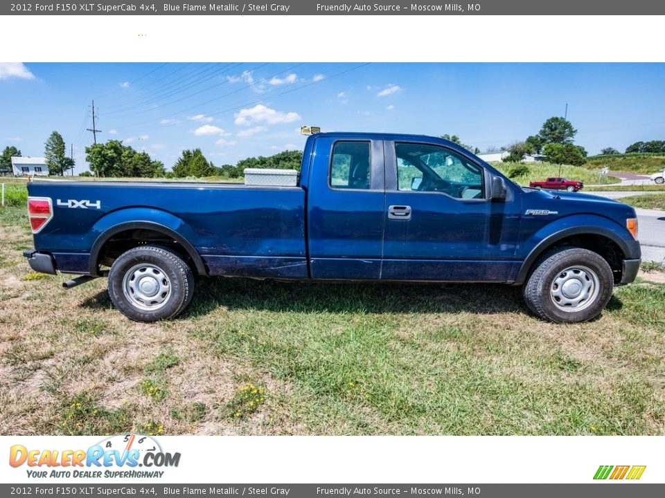 2012 Ford F150 XLT SuperCab 4x4 Blue Flame Metallic / Steel Gray Photo #3