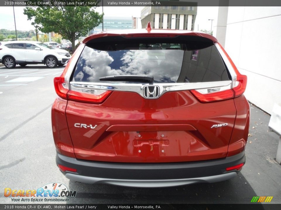 2018 Honda CR-V EX AWD Molten Lava Pearl / Ivory Photo #8