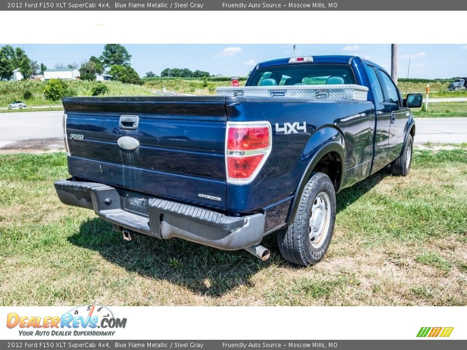 2012 Ford F150 XLT SuperCab 4x4 Blue Flame Metallic / Steel Gray Photo #4