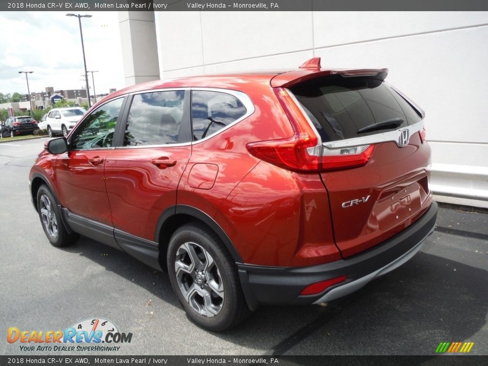 2018 Honda CR-V EX AWD Molten Lava Pearl / Ivory Photo #10