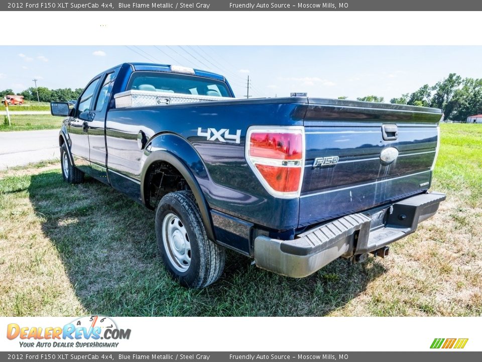 2012 Ford F150 XLT SuperCab 4x4 Blue Flame Metallic / Steel Gray Photo #6