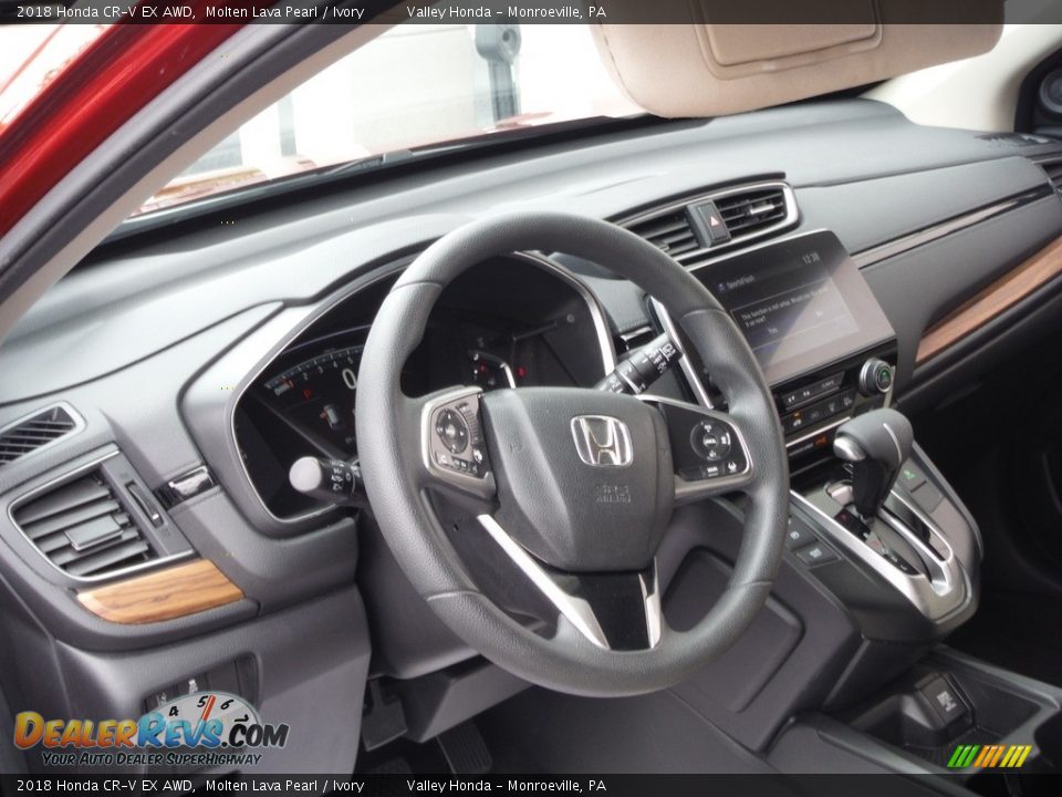 2018 Honda CR-V EX AWD Molten Lava Pearl / Ivory Photo #12