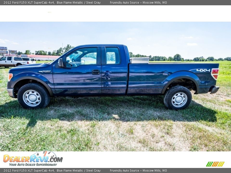 2012 Ford F150 XLT SuperCab 4x4 Blue Flame Metallic / Steel Gray Photo #7