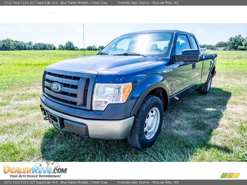 2012 Ford F150 XLT SuperCab 4x4 Blue Flame Metallic / Steel Gray Photo #8