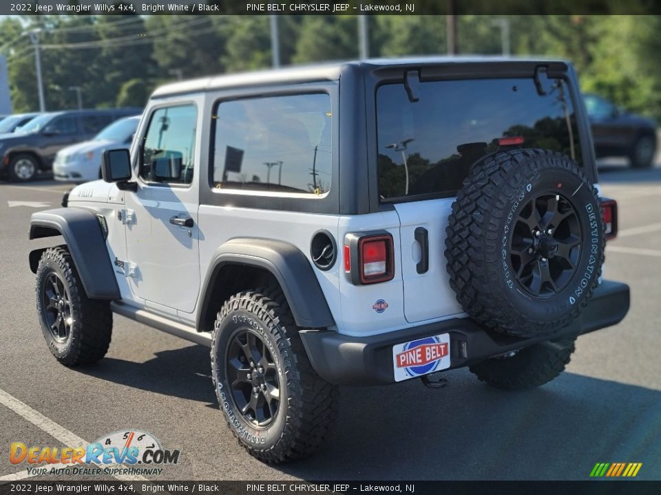 2022 Jeep Wrangler Willys 4x4 Bright White / Black Photo #6