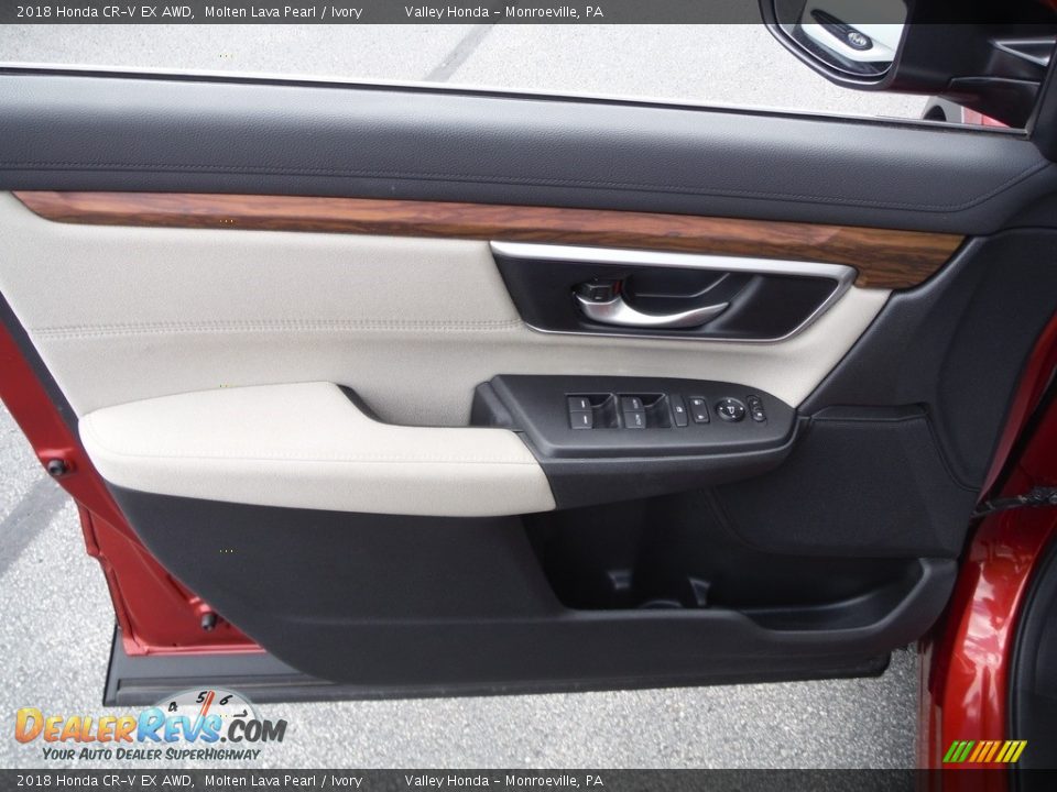 2018 Honda CR-V EX AWD Molten Lava Pearl / Ivory Photo #22
