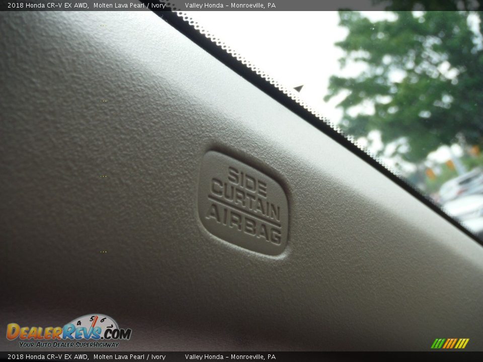 2018 Honda CR-V EX AWD Molten Lava Pearl / Ivory Photo #25