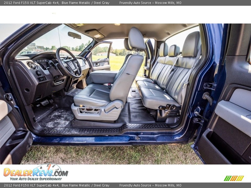 2012 Ford F150 XLT SuperCab 4x4 Blue Flame Metallic / Steel Gray Photo #19