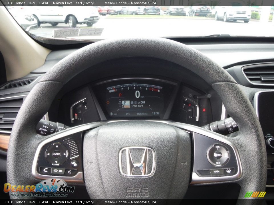 2018 Honda CR-V EX AWD Molten Lava Pearl / Ivory Photo #26