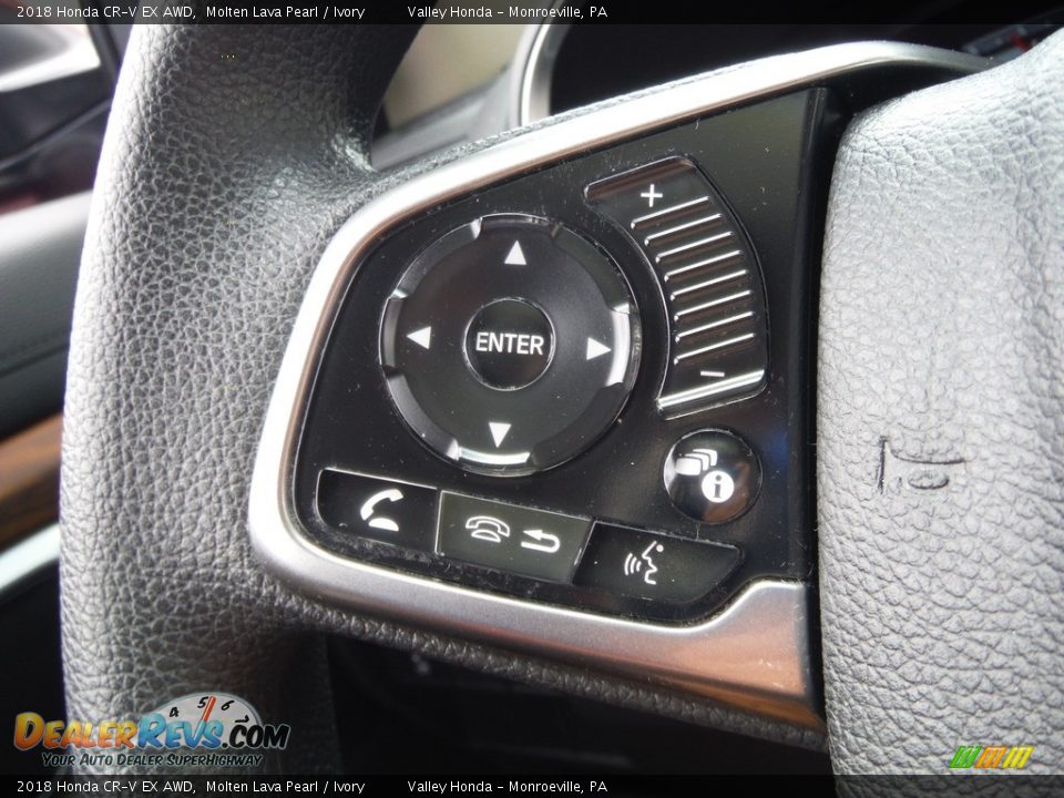 2018 Honda CR-V EX AWD Molten Lava Pearl / Ivory Photo #27