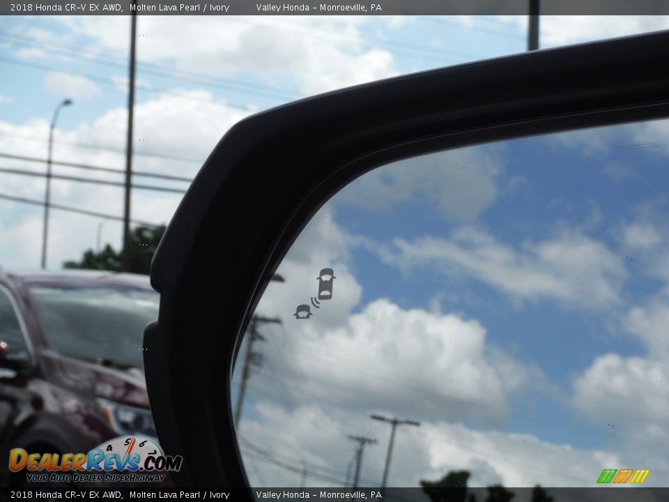 2018 Honda CR-V EX AWD Molten Lava Pearl / Ivory Photo #29