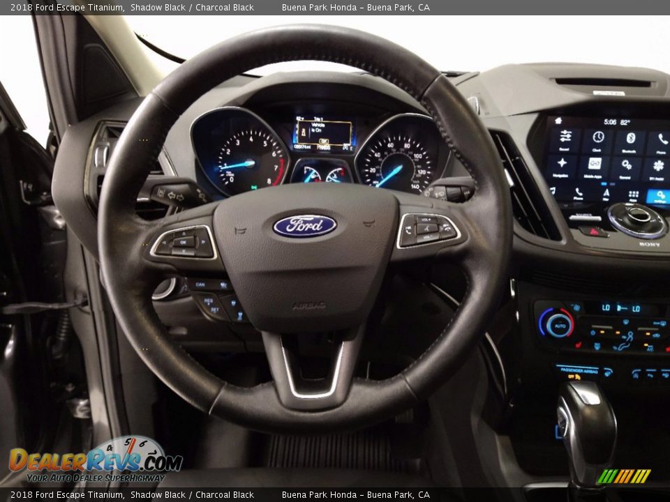 2018 Ford Escape Titanium Shadow Black / Charcoal Black Photo #17