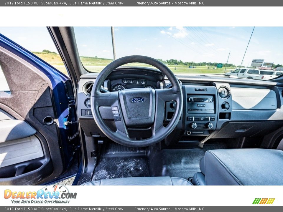 2012 Ford F150 XLT SuperCab 4x4 Blue Flame Metallic / Steel Gray Photo #25