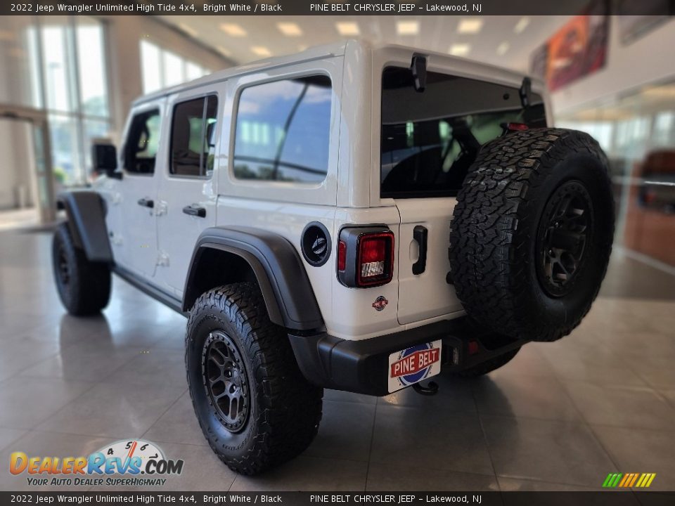 2022 Jeep Wrangler Unlimited High Tide 4x4 Bright White / Black Photo #6