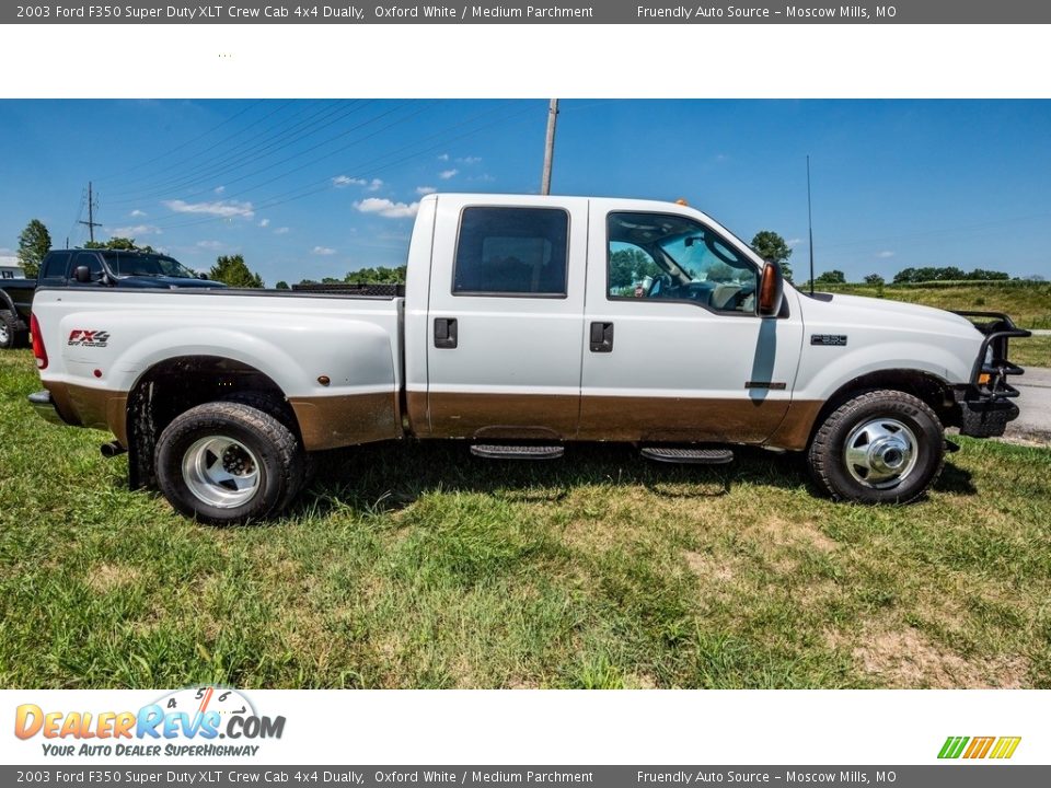 2003 Ford F350 Super Duty XLT Crew Cab 4x4 Dually Oxford White / Medium Parchment Photo #3