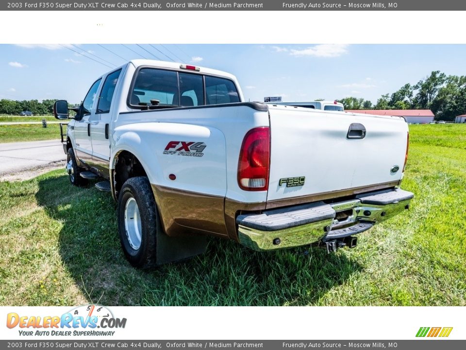 2003 Ford F350 Super Duty XLT Crew Cab 4x4 Dually Oxford White / Medium Parchment Photo #6