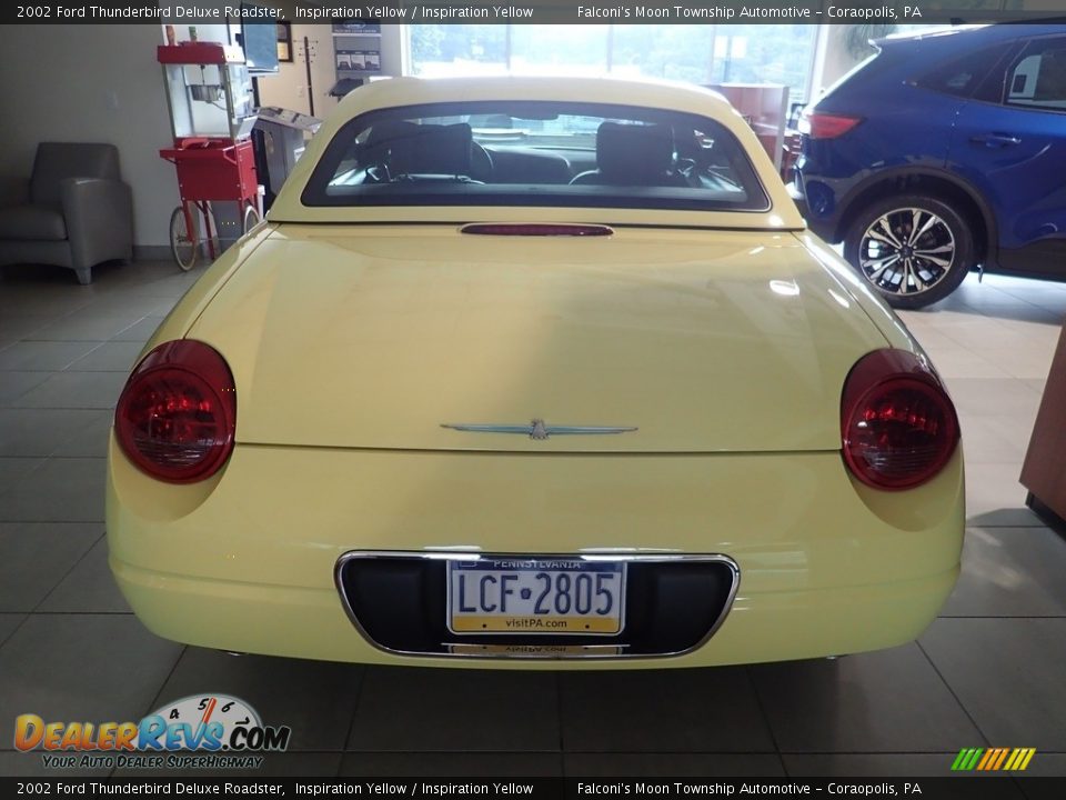2002 Ford Thunderbird Deluxe Roadster Inspiration Yellow / Inspiration Yellow Photo #3