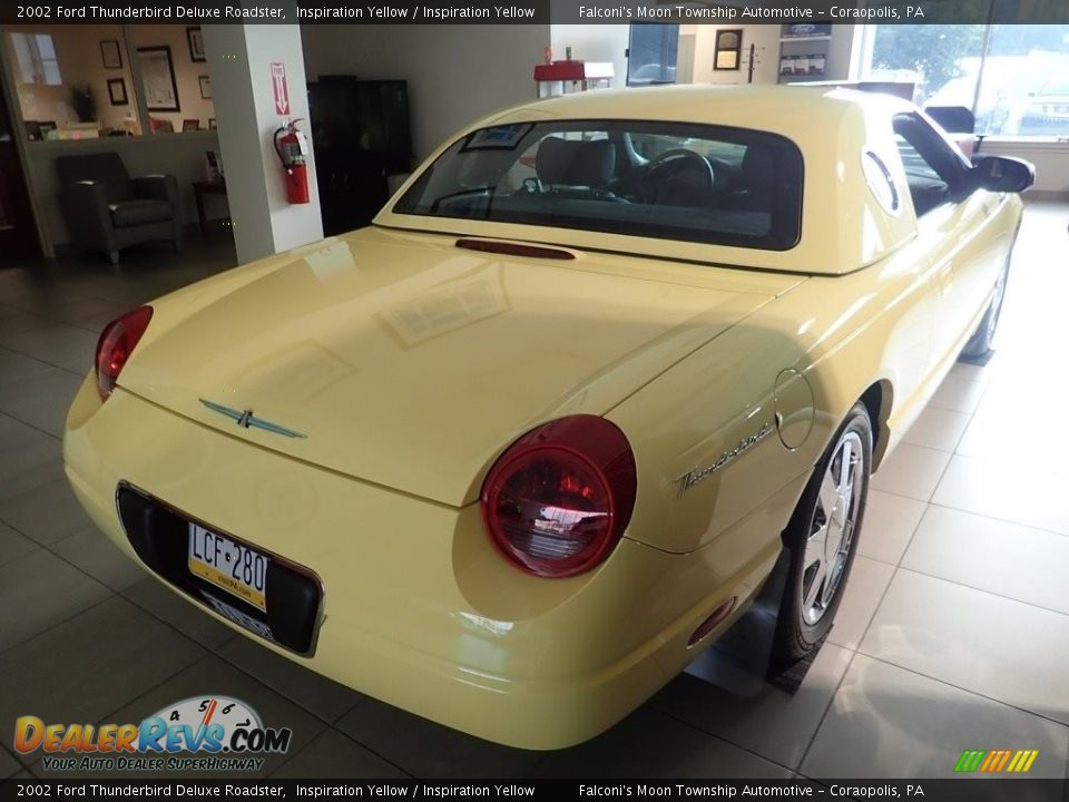2002 Ford Thunderbird Deluxe Roadster Inspiration Yellow / Inspiration Yellow Photo #4