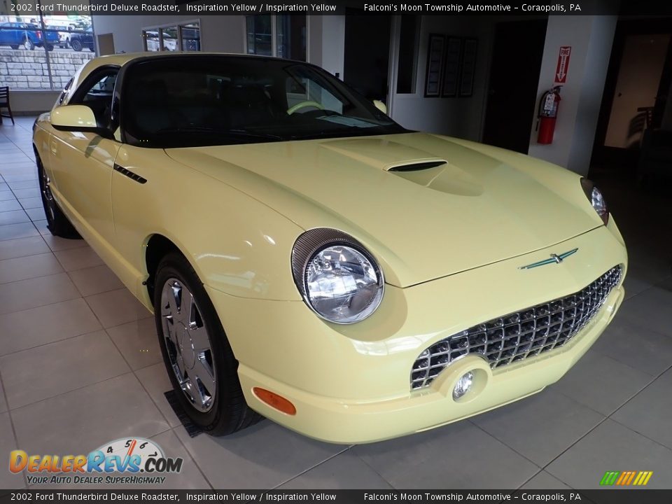 2002 Ford Thunderbird Deluxe Roadster Inspiration Yellow / Inspiration Yellow Photo #5