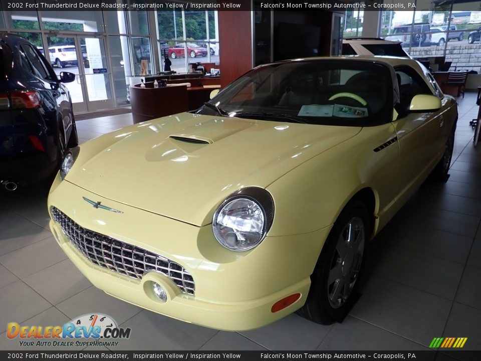 2002 Ford Thunderbird Deluxe Roadster Inspiration Yellow / Inspiration Yellow Photo #7