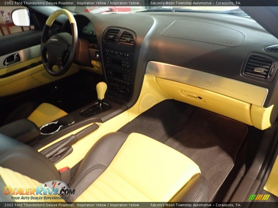 2002 Ford Thunderbird Deluxe Roadster Inspiration Yellow / Inspiration Yellow Photo #10