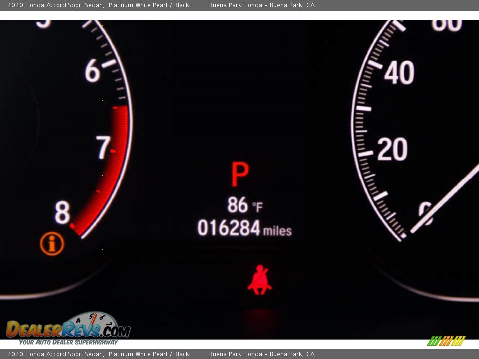 2020 Honda Accord Sport Sedan Platinum White Pearl / Black Photo #6