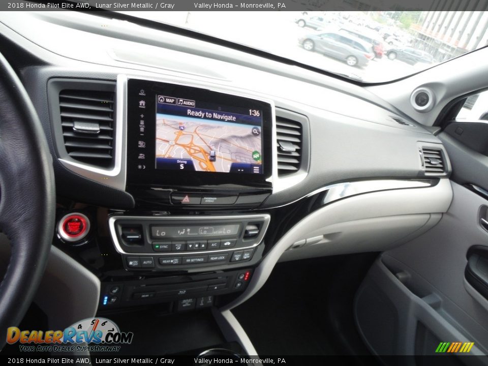 2018 Honda Pilot Elite AWD Lunar Silver Metallic / Gray Photo #24