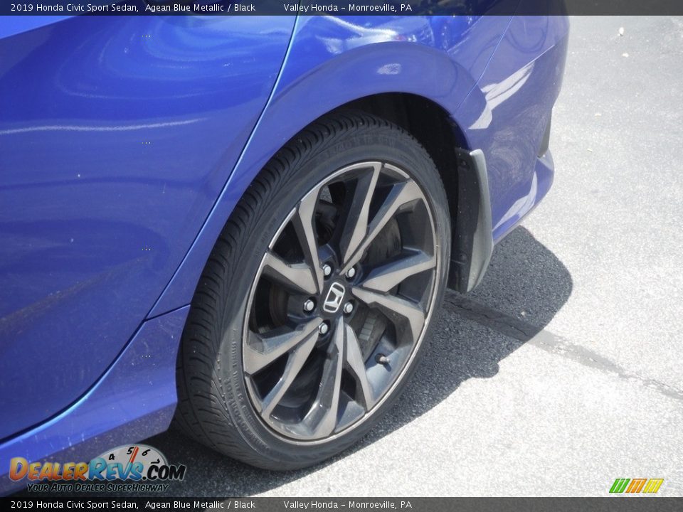 2019 Honda Civic Sport Sedan Agean Blue Metallic / Black Photo #3
