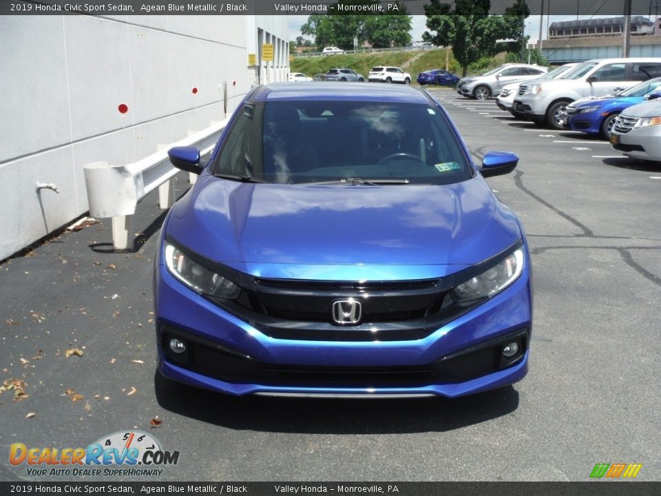 2019 Honda Civic Sport Sedan Agean Blue Metallic / Black Photo #4