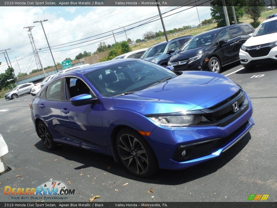 2019 Honda Civic Sport Sedan Agean Blue Metallic / Black Photo #5