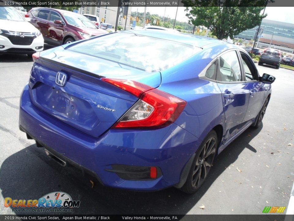 2019 Honda Civic Sport Sedan Agean Blue Metallic / Black Photo #6