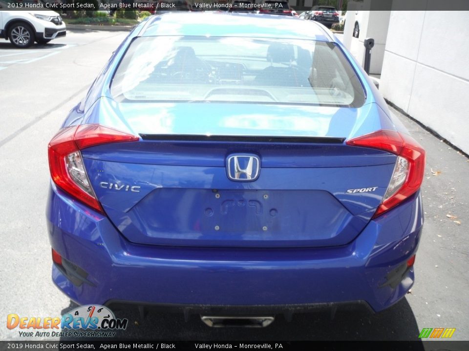 2019 Honda Civic Sport Sedan Agean Blue Metallic / Black Photo #8