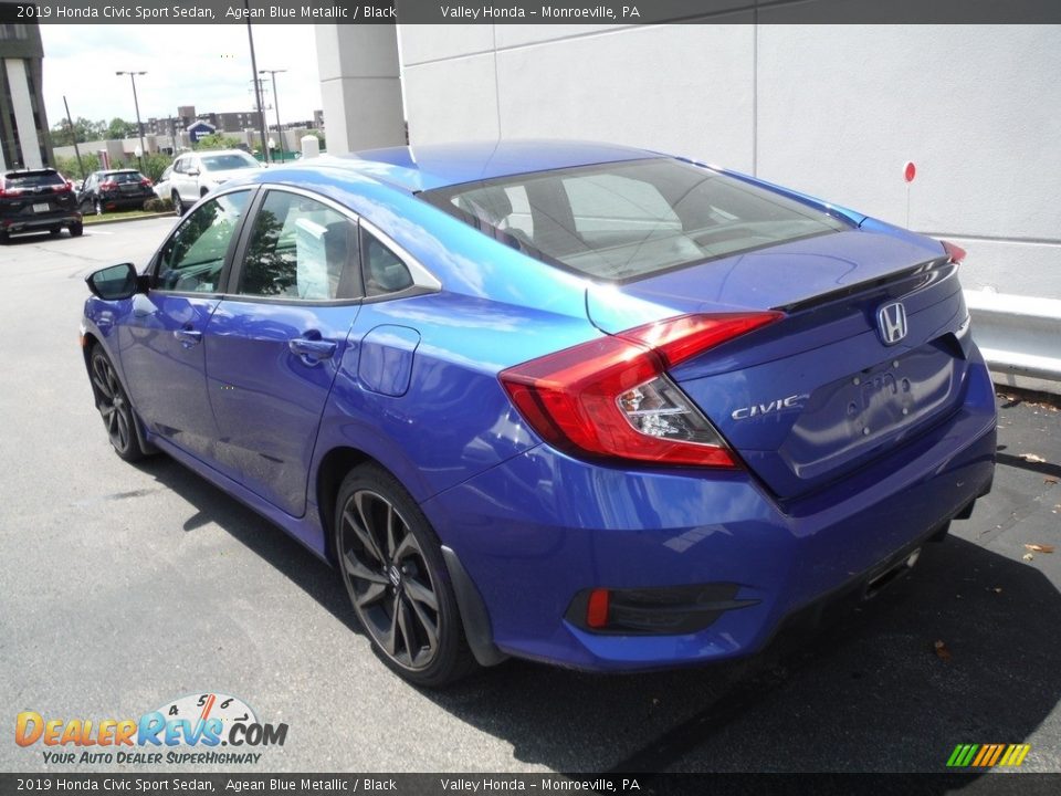2019 Honda Civic Sport Sedan Agean Blue Metallic / Black Photo #9