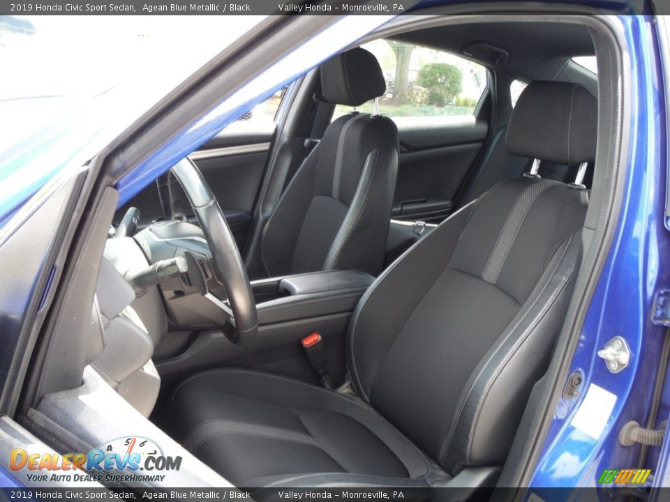 2019 Honda Civic Sport Sedan Agean Blue Metallic / Black Photo #12