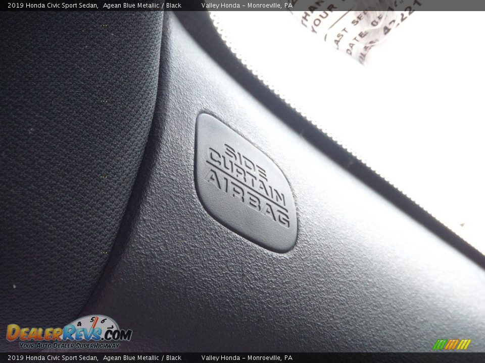 2019 Honda Civic Sport Sedan Agean Blue Metallic / Black Photo #14