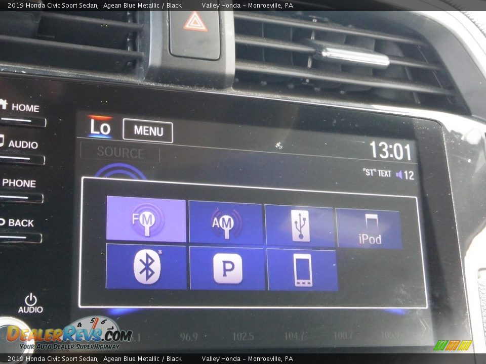 2019 Honda Civic Sport Sedan Agean Blue Metallic / Black Photo #18