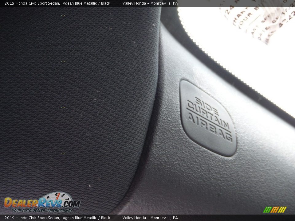 2019 Honda Civic Sport Sedan Agean Blue Metallic / Black Photo #19