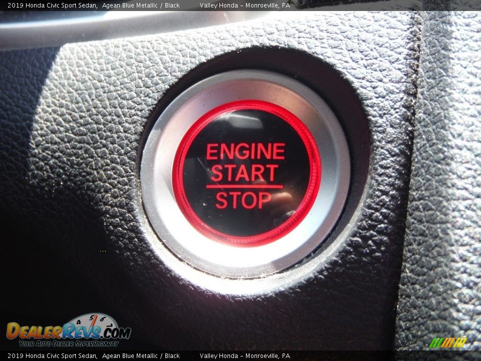 2019 Honda Civic Sport Sedan Agean Blue Metallic / Black Photo #22