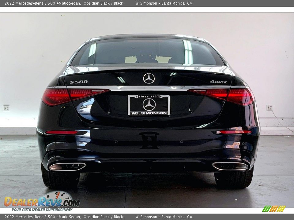 2022 Mercedes-Benz S 500 4Matic Sedan Obsidian Black / Black Photo #3