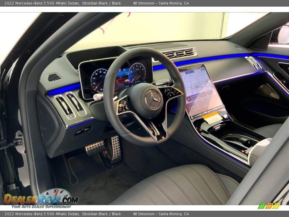 2022 Mercedes-Benz S 500 4Matic Sedan Obsidian Black / Black Photo #4