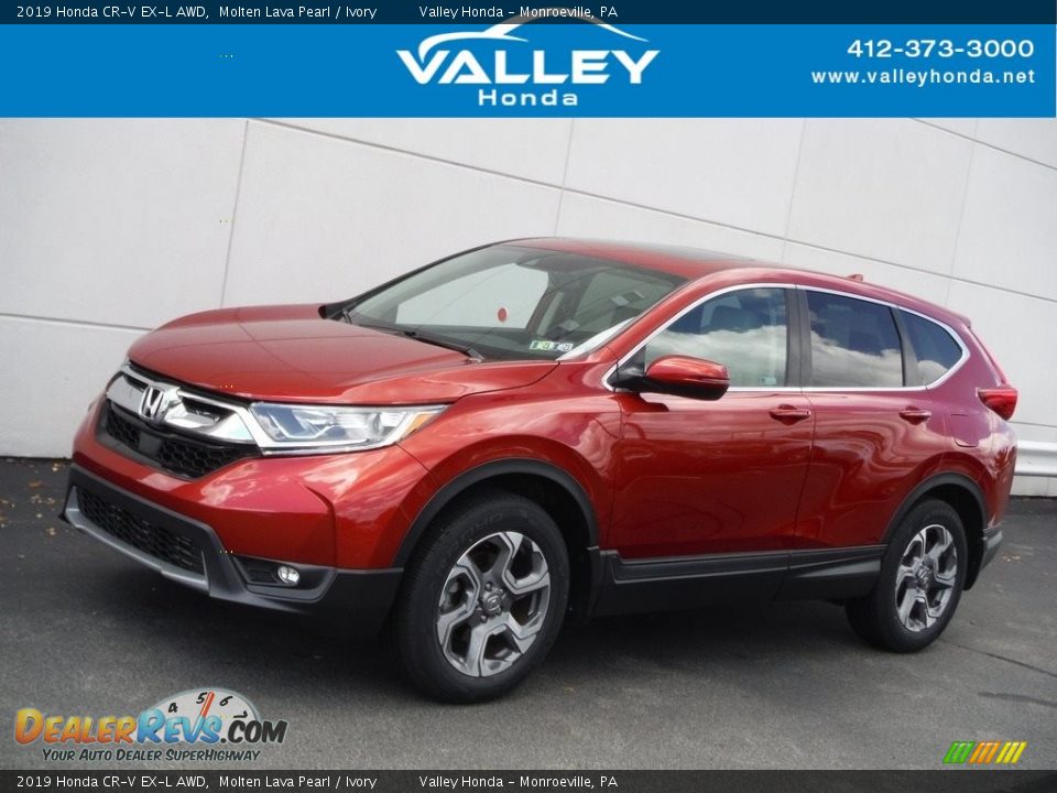 2019 Honda CR-V EX-L AWD Molten Lava Pearl / Ivory Photo #1