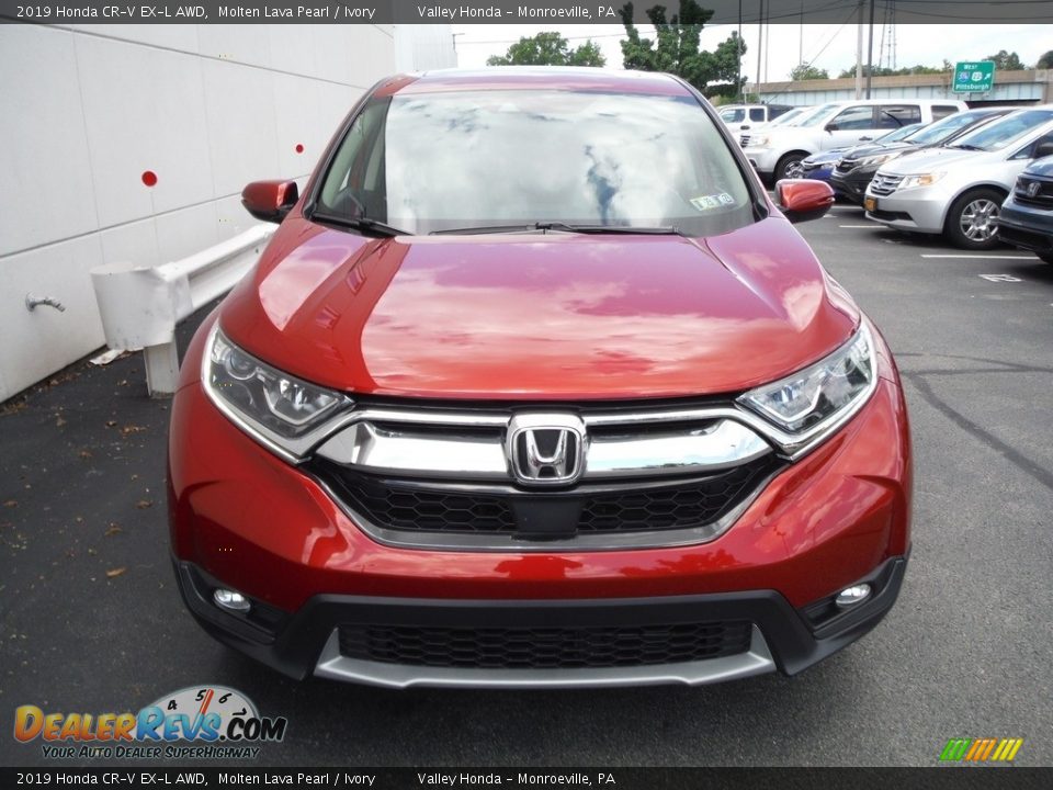 2019 Honda CR-V EX-L AWD Molten Lava Pearl / Ivory Photo #5